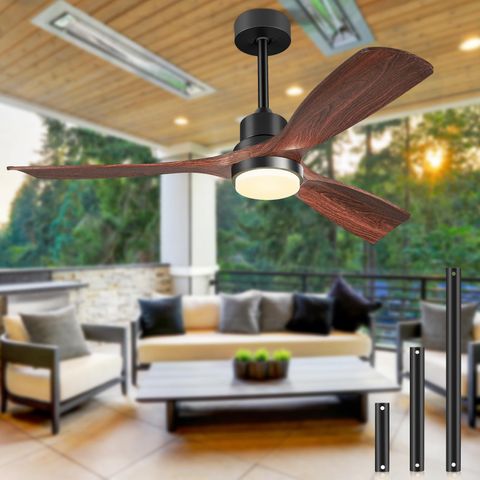 Amazon.com: Forrovenco Ceiling Fans With Lights And Remote, 52 Inch ... in Modern Outdoor Ceiling Fan Easy Installation